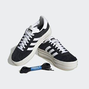 Adidas Gazelle Bold Shoes Black / White Size 8